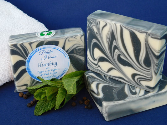 Humbug soap bar with Peppermint, Cypress & Black Pepper Essential Oils