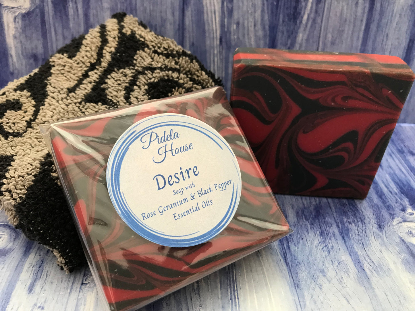 Desire soap bar with Rose Geranium & Black Pepper Essential Oil