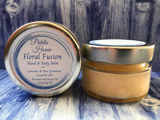 Floral Fusion Luxury Hand & Body Balm with Lavender & Rose Geranium Essential Oils