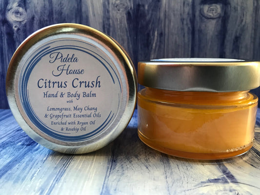 Citrus Crush Luxury Hand & Body Balm with Lemongrass, May Chang & Grapefruit Essential Oils